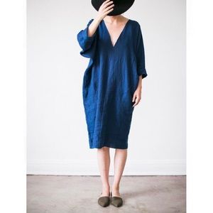 rachel craven linen dress ITEM // Rachel Craven cocoon dress COLOR + MATERIAL // rust, 100% linen (note no fabric or size label) SIZE // unmarked